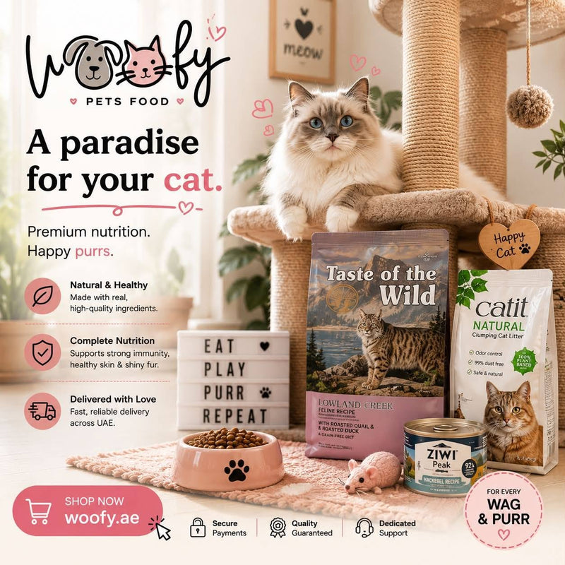 Salmon and herring dry cat food chosen as cat food to reduce shedding through omega-3