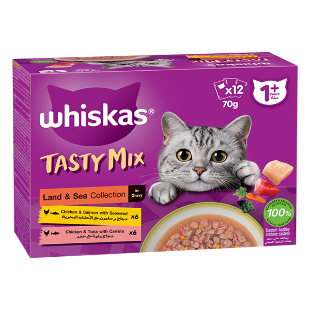 Whiskas Tasty Mix Land & Sea Collection Junior