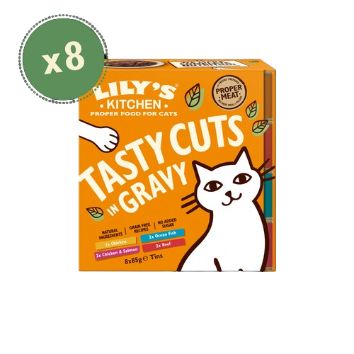 Lily's Kitchen Tasty Cuts in Gravy Mixed Multipack for Cats - 8X85G