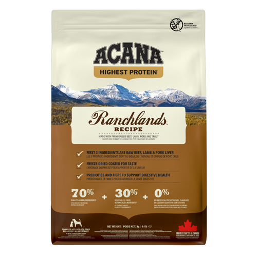 Acana Highest Protein Rachlands Recipe Dry Dog Food