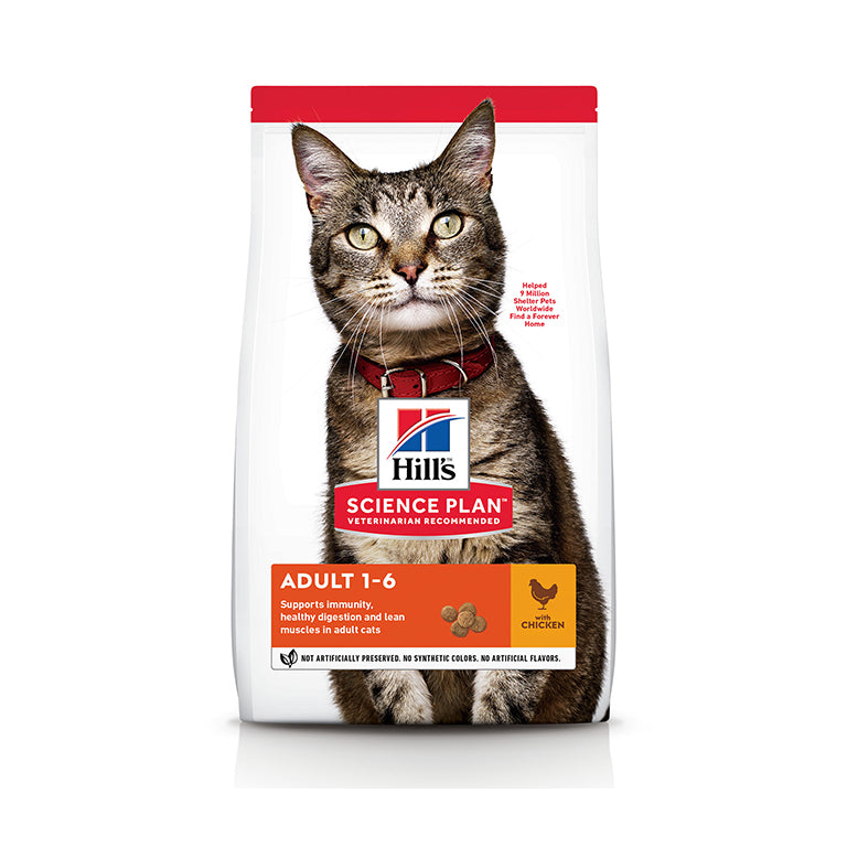 Hill's Science Plan Adult Cat Food wit       h Chicken 3kg Dry