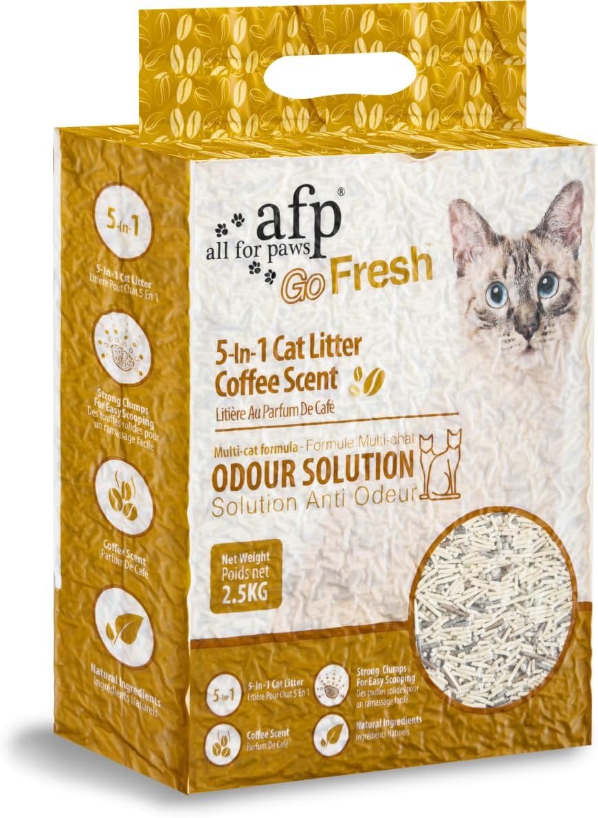 All For Paws 5-In-1 Cat Litter Coffee Scent - 2.5 Kg