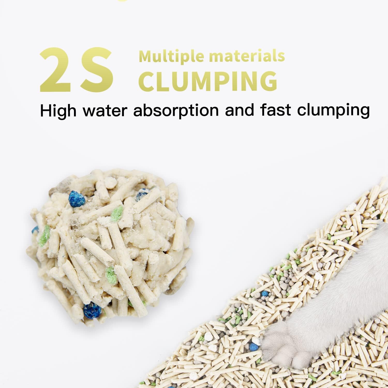 AFP All For Paws Premium 5-In-1 Clumping Cat Litter, Tofu And Bentonite Blend, Odor Control, Easy Scooping, Fresh Scent - Fast Absorption,6.2 Lbs/6L