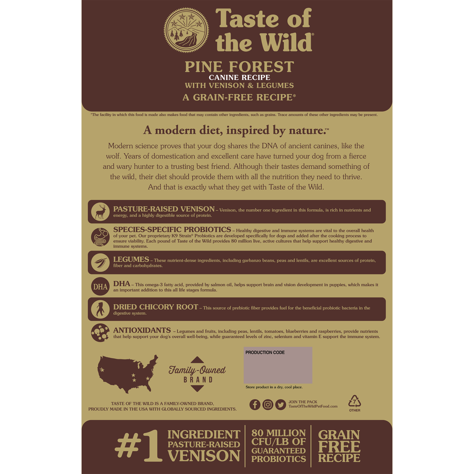 Taste of the Wild Pine Forest Canine Recipe Dog Food