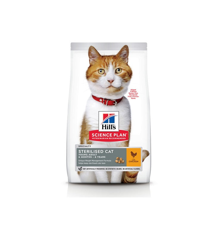 Hill's Science Plan Sterilised  Adult Cat Food with Chicken 300G