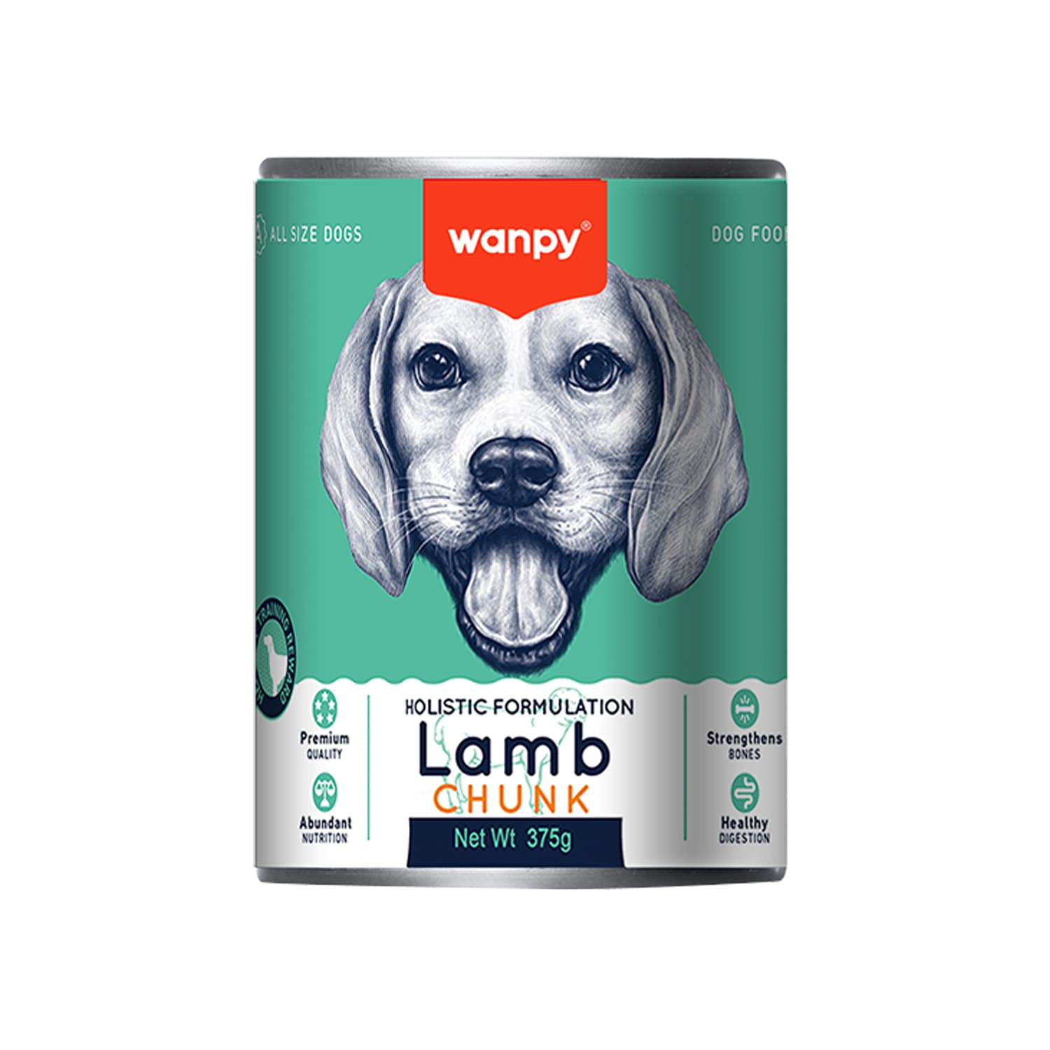 Wanpy Lamb Chunk Dog Food Can 375g