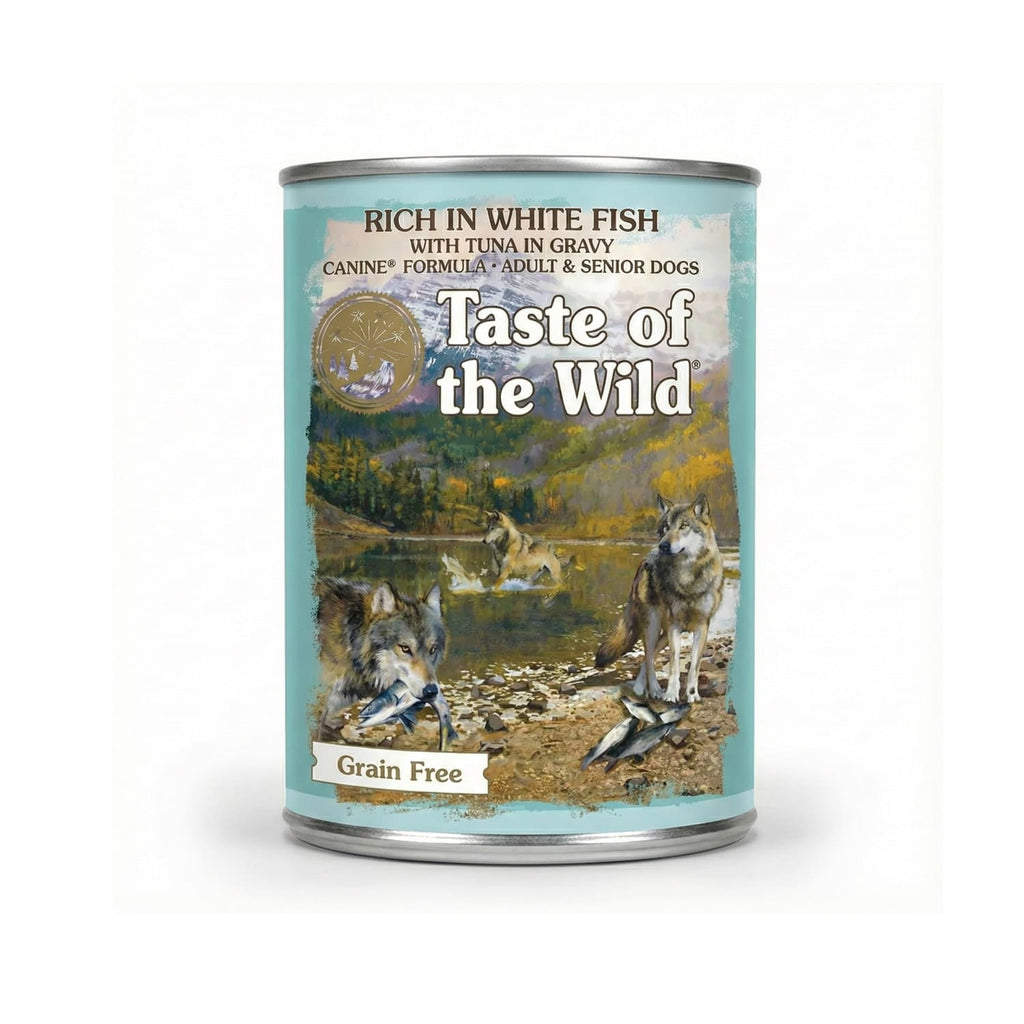 Taste of the Wild White Fish with Tuna in Gravy Dog Food Can
