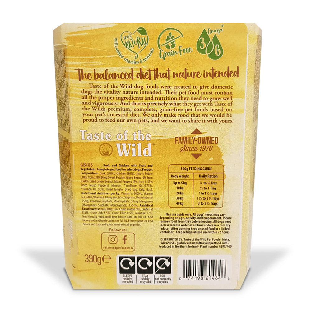 Taste of the Wild Wet Food Duck Fruit & Veg Tray