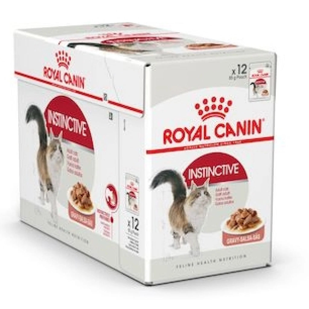 Royal Canin Feline Health Nutrition Instinctive Adult Cats Gravy (Wet Food - Pouches) 12 x 85 g