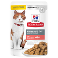 Hill's Science Plan Sterilised Adult Cat Wet Food with Salmon Pouches