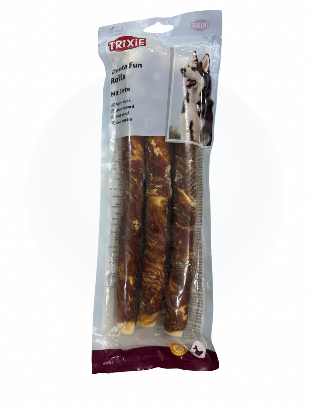 Trixie Denta Fun Duck Chewing Rolls Dog Treat