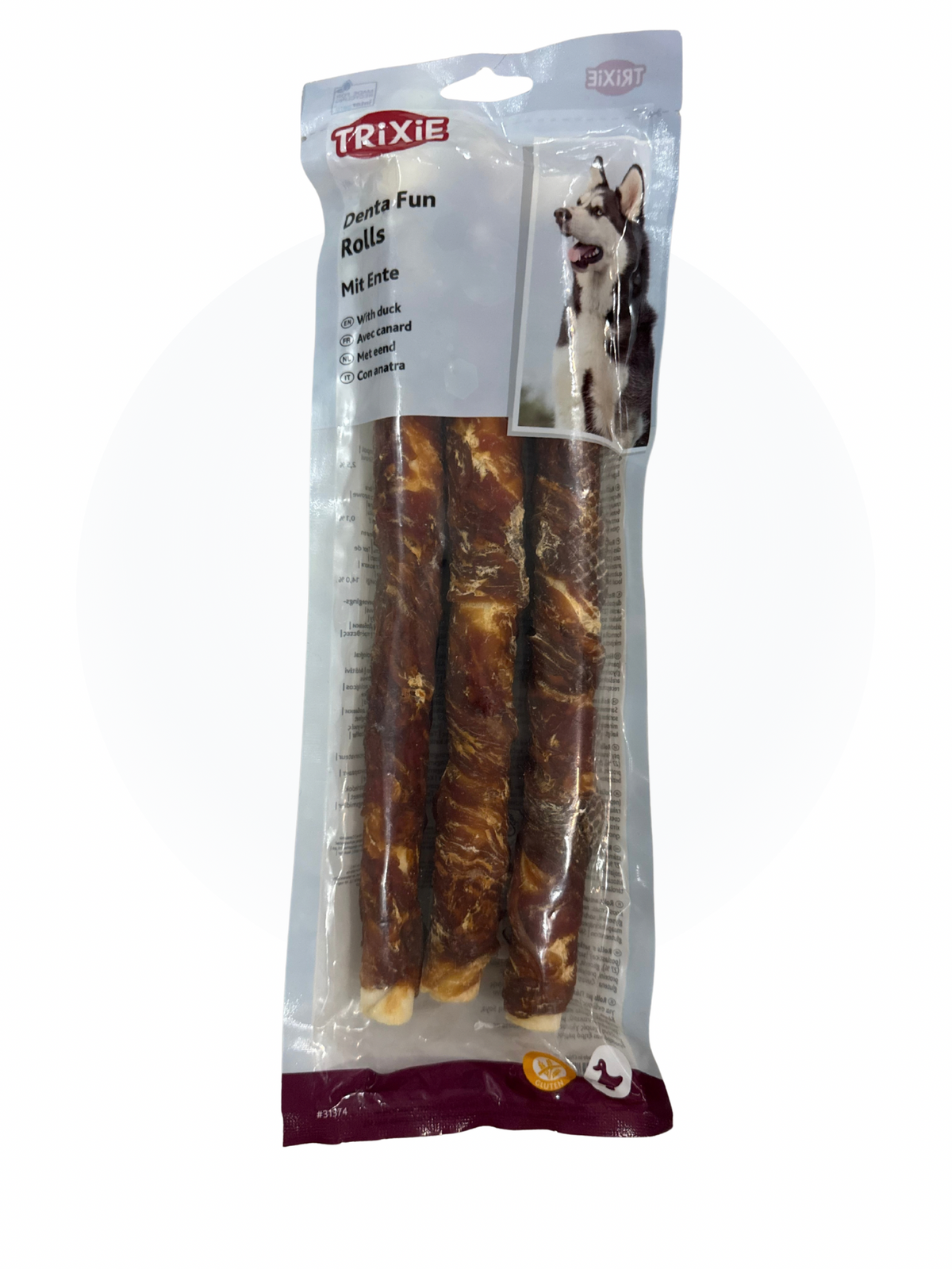 Trixie Denta Fun Duck Chewing Rolls Dog Treat