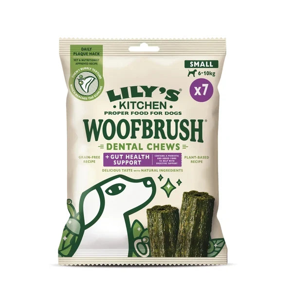 Lily's Kitchen Woof Brush Dental Chew Gut Health Support for Large Dogs - 7X47G