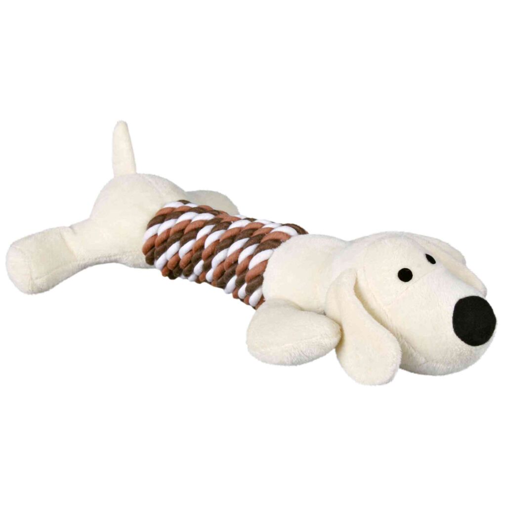 Trixie Dog with Rope Plush Dog Toy