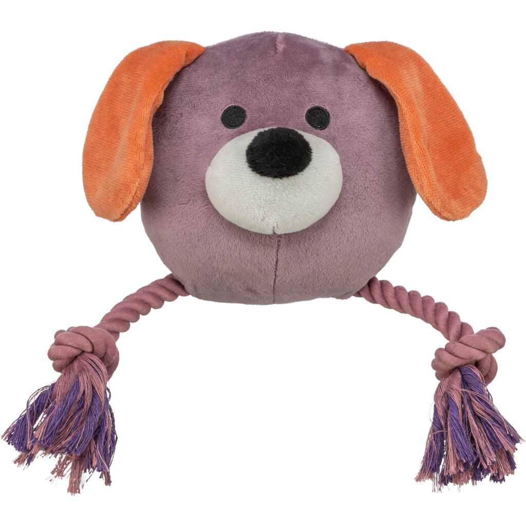 Trixie Dog Head with Rope Plush Dog Toy