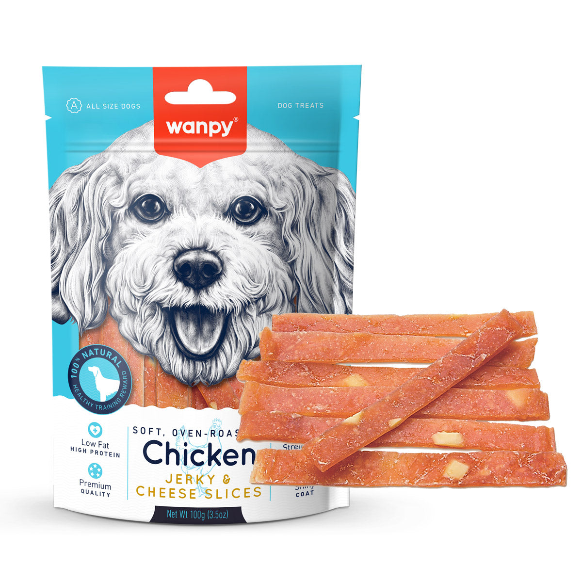 Wanpy Chicken Jerky & Cheese Slices