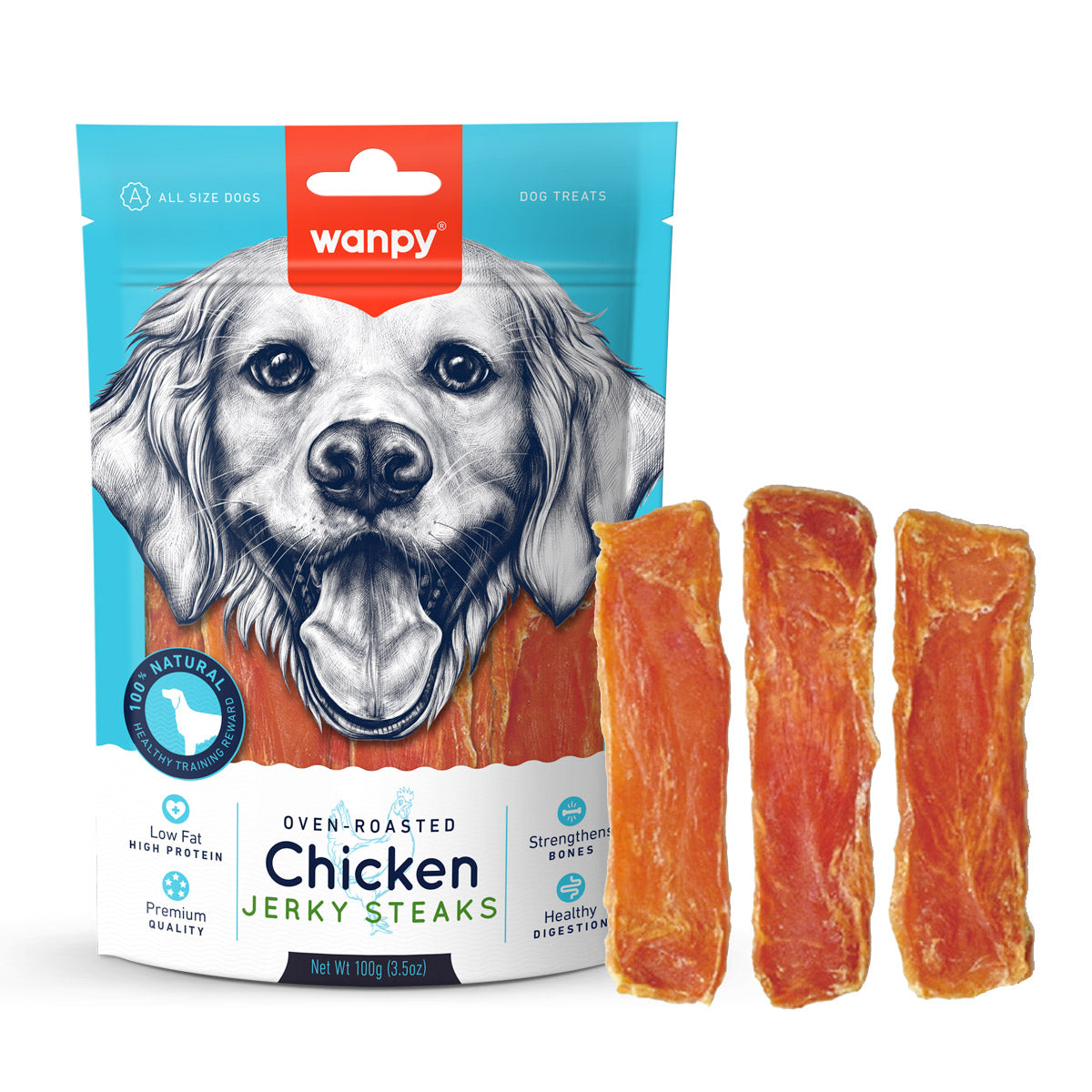Wanpy Chicken Jerky Steaks
