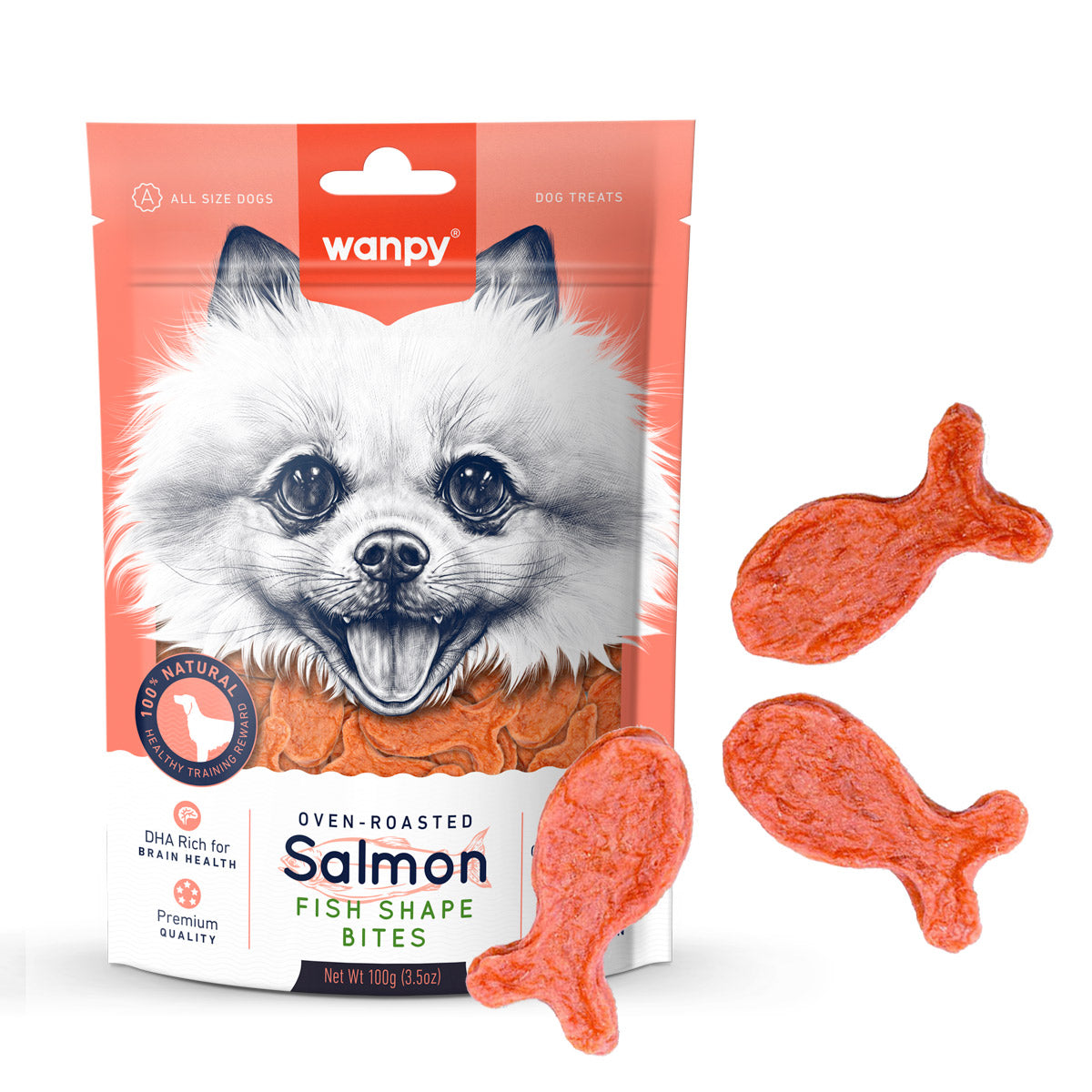 Wanpy Salmon Fish Shape Bites