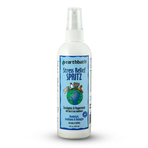 earthbath® Stress Relief Spritz, Eucalyptus & Peppermint with Skin & Coat Conditioners, Made in USA, 8 oz pump spray