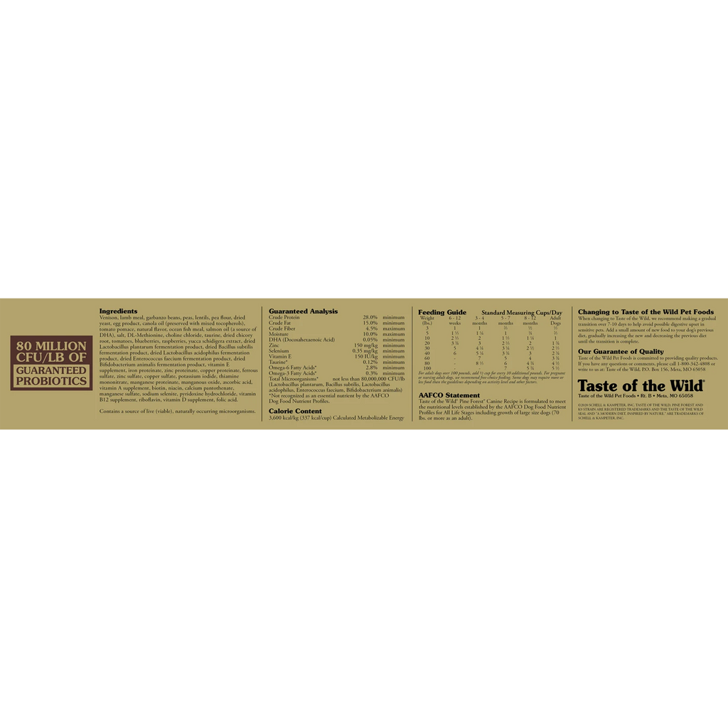 Pine Forest Canine Recipe - 12.2kg(26.89 lbs)