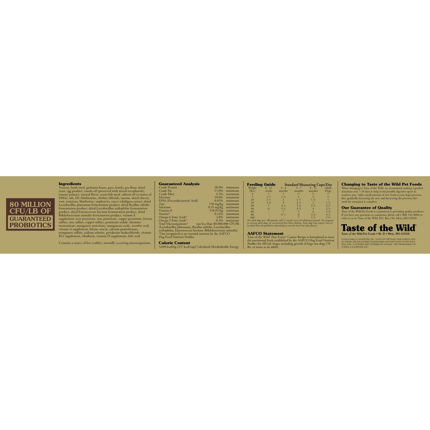 Pine Forest Canine Recipe - 12.2kg(26.89 lbs)