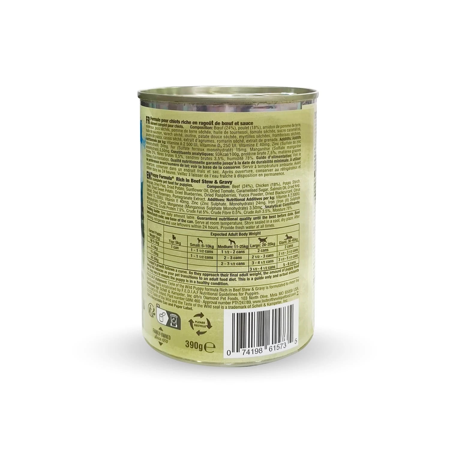 Taste of the Wild Puppy Formula rich in Beef Stew & Gravy -