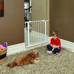 White Glow in the Dark Steel Pet Gate - 39"