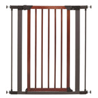 Steel Pet Gate with Decorative Wood Door - 39"