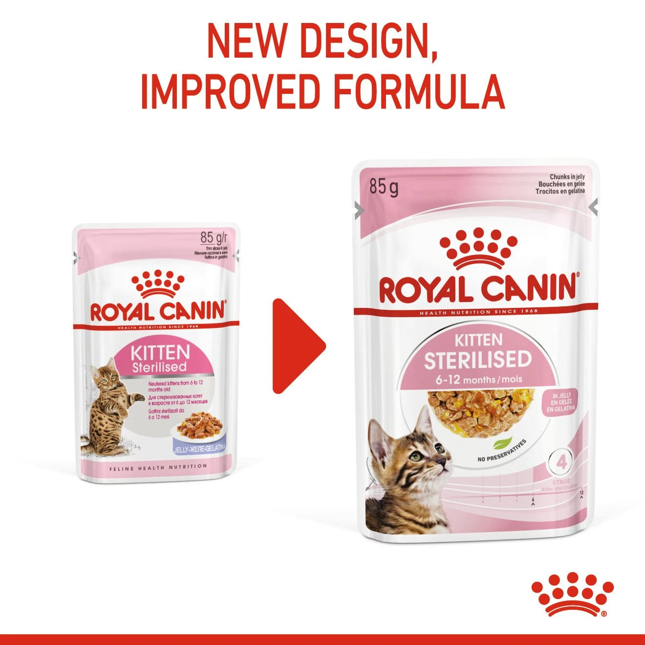 Royal Canin Feline Health Nutrition Kitten Sterilised Jelly (Wet Food - Pouches) 12 x 85 g