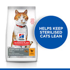 Hill's Science Plan Sterilised  Adult Cat Food with Chicken 300G