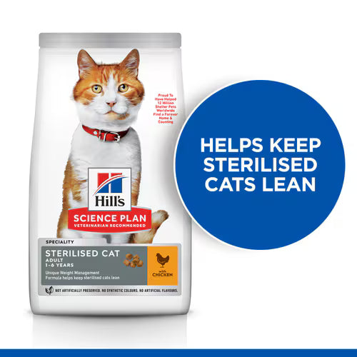 Hill's Science Plan Sterilised  Adult Cat Food with Chicken 300G