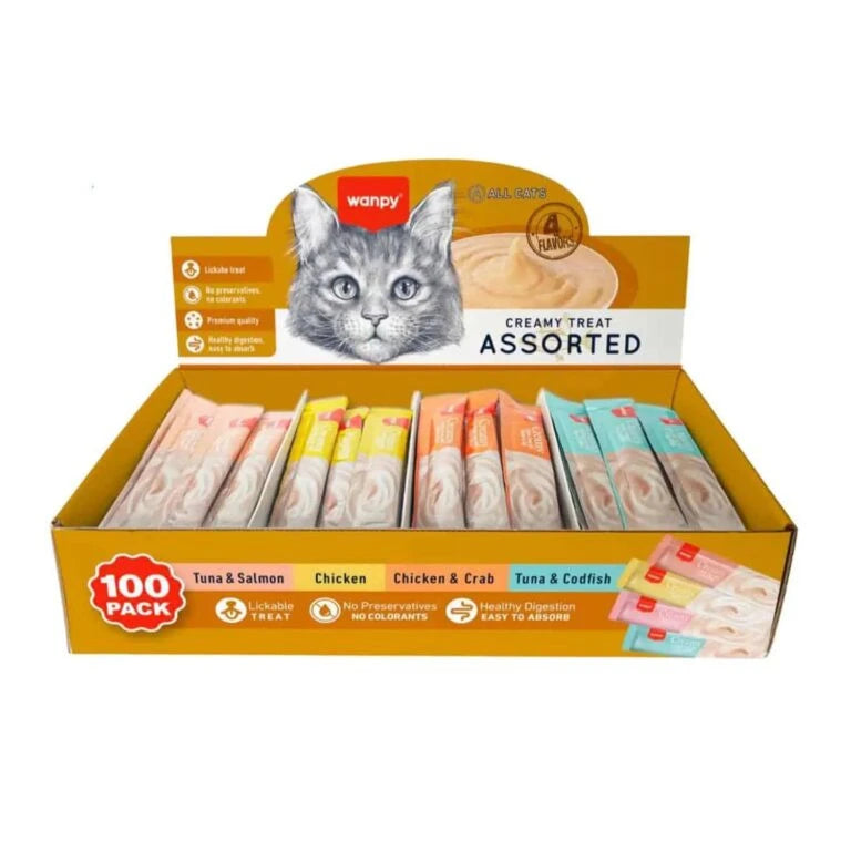 Wanpy Creamy Treat Assorted - Mix Flavor 100pc