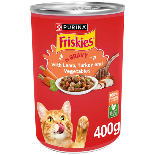 FRISKIES CAT LAMB TURKEY AND VEG 400G -CAN