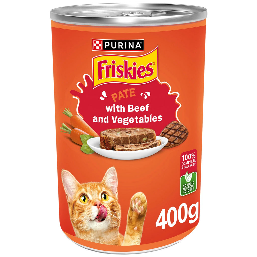FRISKIES CAT BEEF WITH VEG 400G- CAN