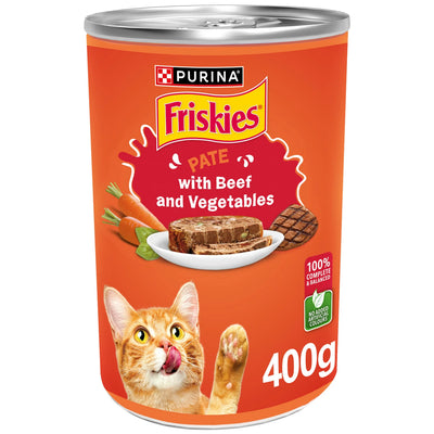 FRISKIES CAT BEEF WITH VEG 400G- CAN