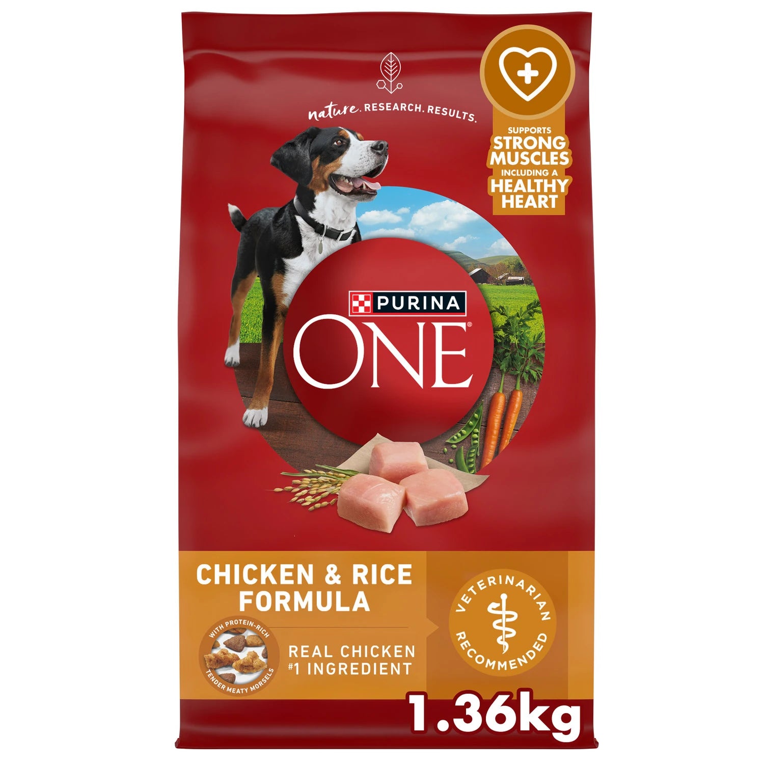PURINA ONE DOG CHICKEN RICE 4X3LB (Case Pack)