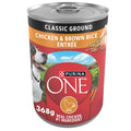 Purina One Classic Ground Chicken & Brown Rice Wet Dog Food 368 g