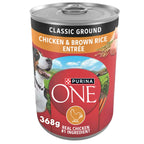 Purina One Classic Ground Chicken & Brown Rice Wet Dog Food 368 g