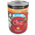 Purina One Classic Ground Chicken & Brown Rice Wet Dog Food 368 g
