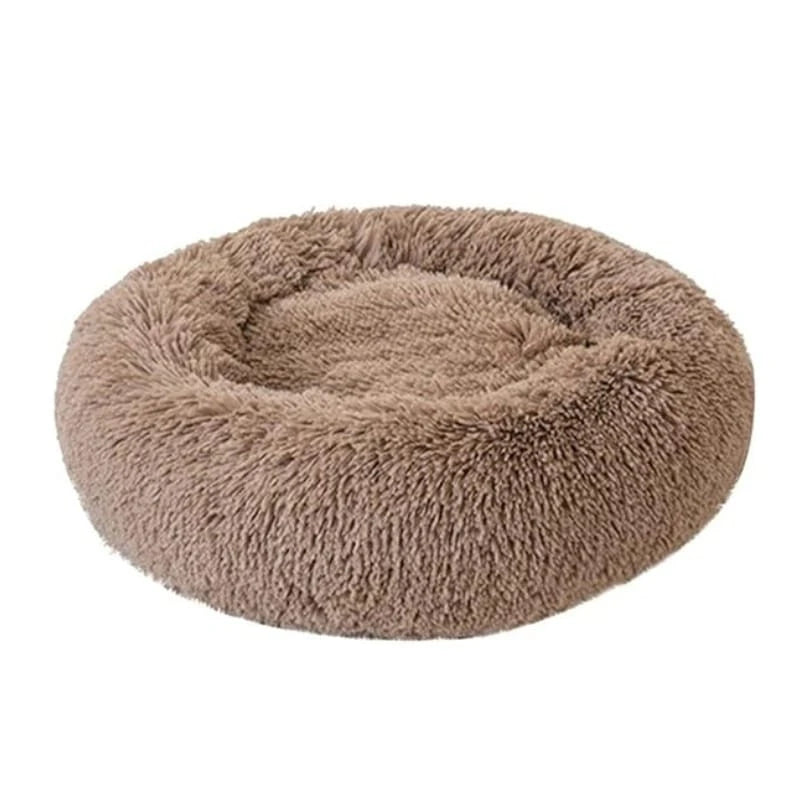 Coco Kindi Soft Plush Round bed-Khaki - 50cm