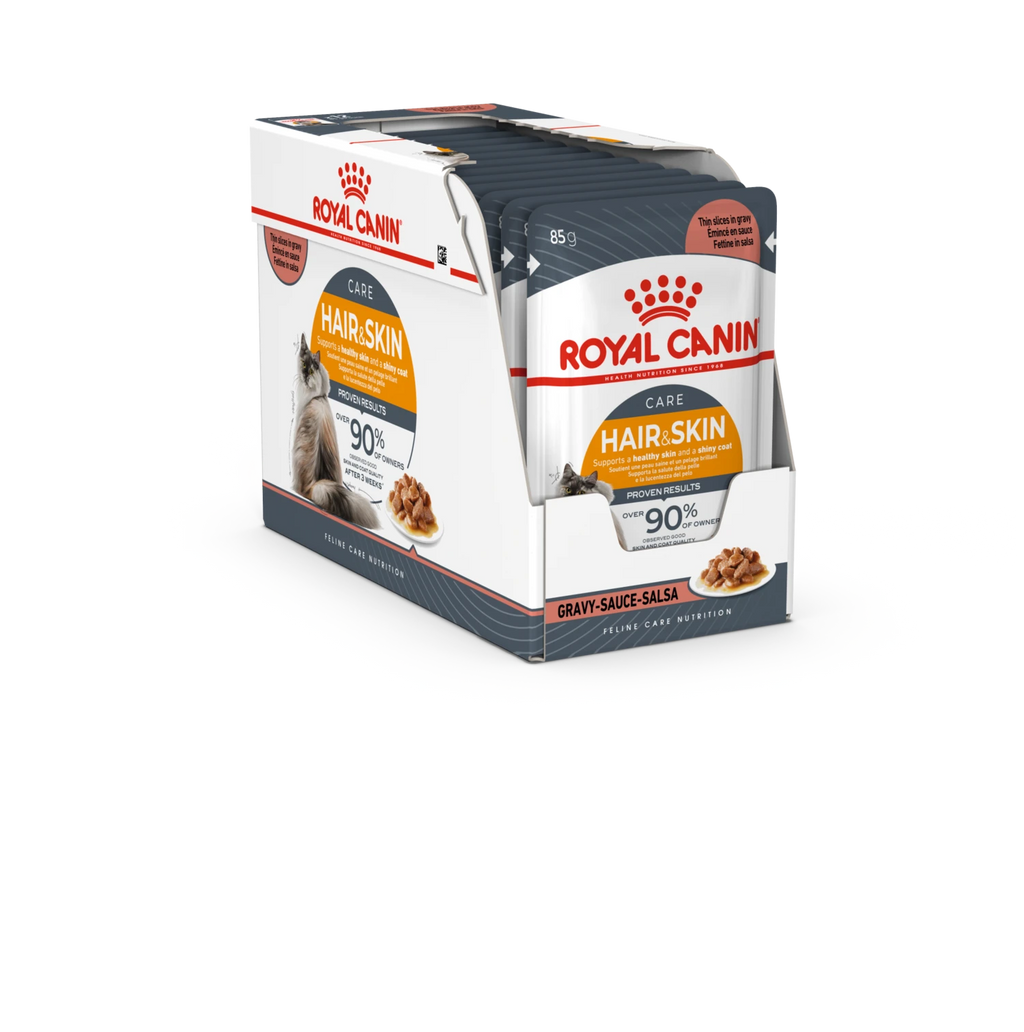 Royal Canin Hair & Skin Gravy (Wet Food - Pouches) 12 x 85 g