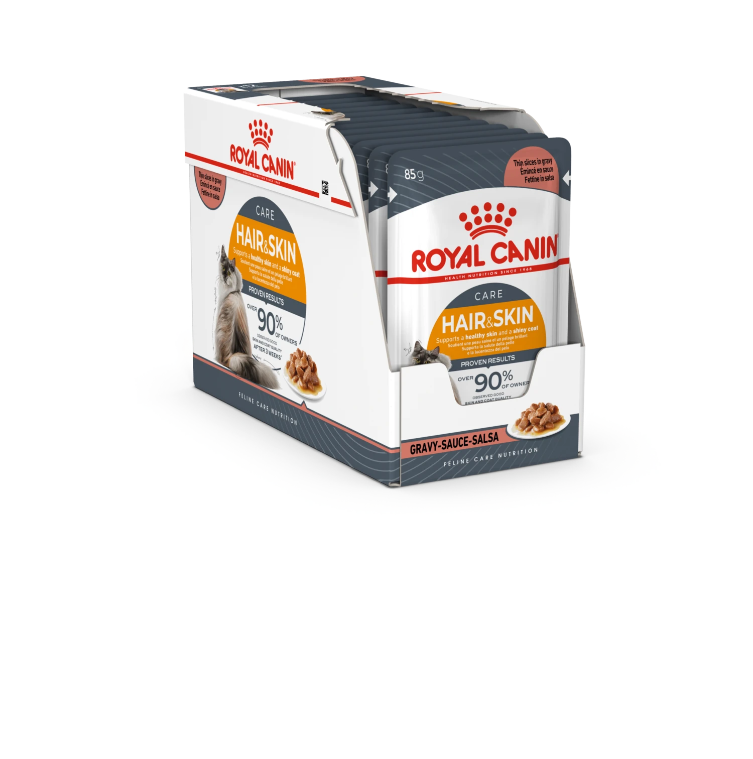 Royal Canin Hair & Skin Gravy (Wet Food - Pouches) 12 x 85 g