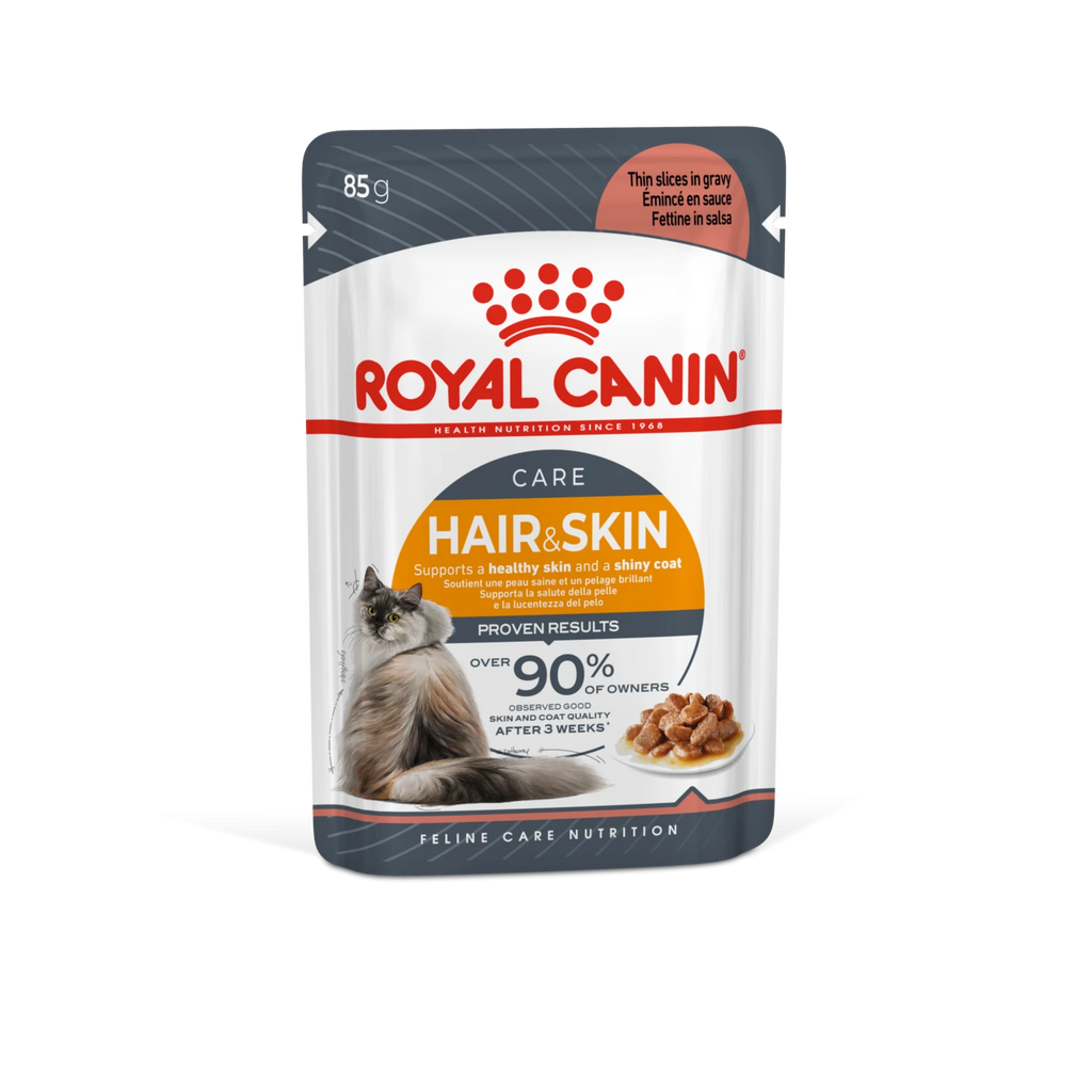 Royal Canin Hair & Skin Gravy (Wet Food - Pouches) 12 x 85 g