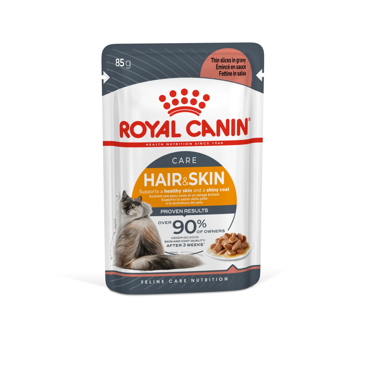 Royal Canin Hair & Skin Gravy (Wet Food - Pouches) 12 x 85 g
