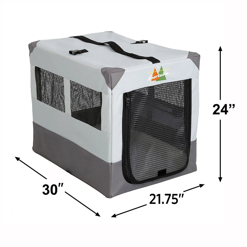 Canine Camper Sportable Tent Dog Crate, 30" L X 21.75" W X 24" H