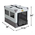 Canine Camper Sportable Tent Dog Crate, 30" L X 21.75" W X 24" H