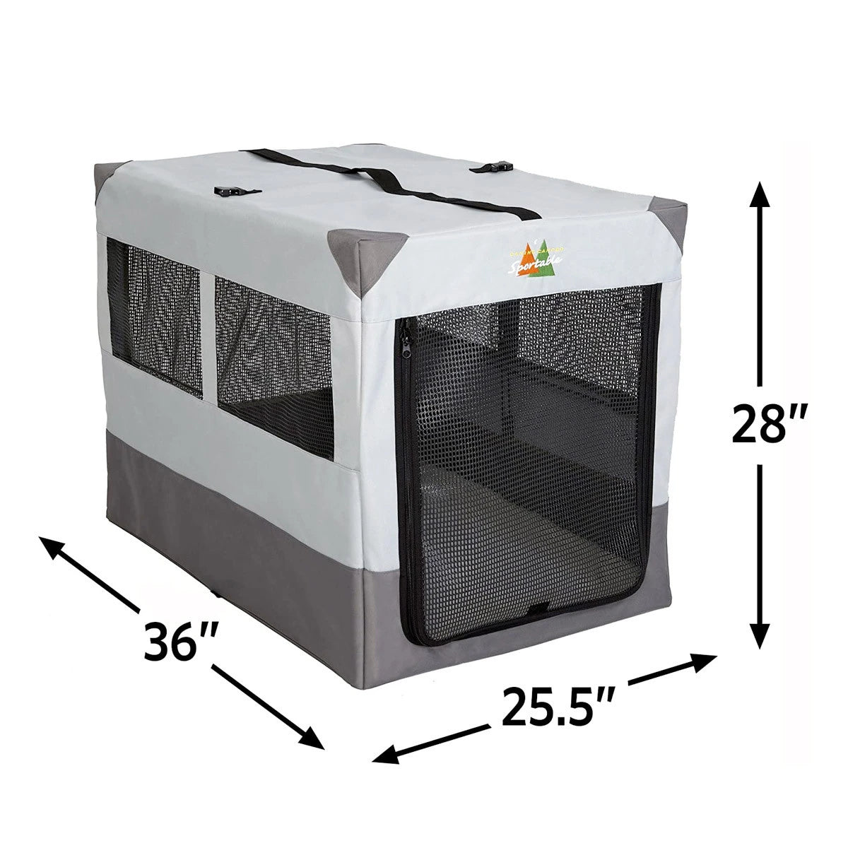 Canine Camper Sportable Tent Dog Crate, 30" L X 21.75" W X 24" H