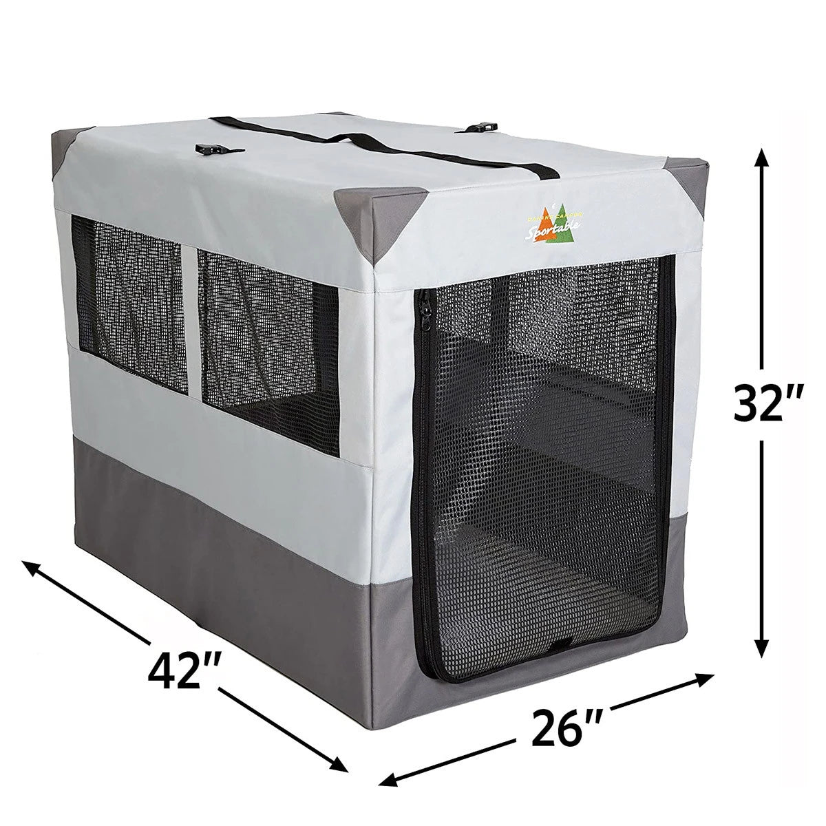 Canine Camper Sportable Tent Dog Crate, 30" L X 21.75" W X 24" H