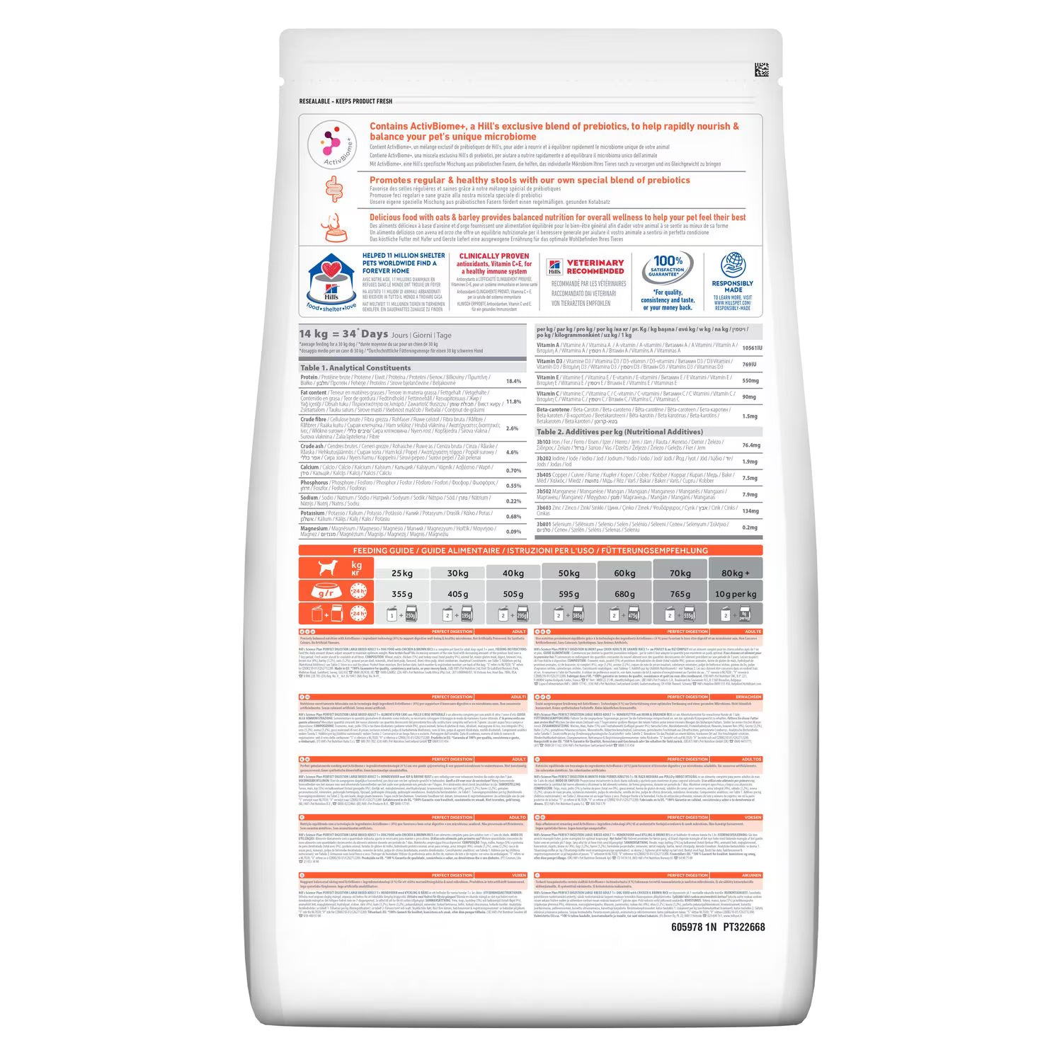 Hill’s Science Plan Perfect Digestion Large Adult 1+ Dog Food with Chicken and Brown Rice