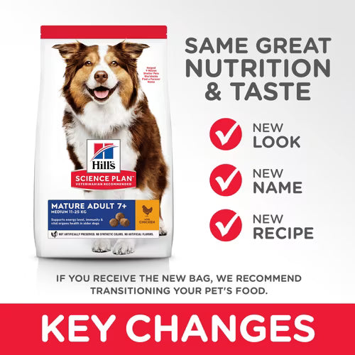 Hill's Science Plan Medium Mature Adult 7+ Dog Food with Chicken